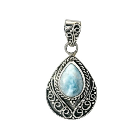 Pandantiv Argint Realizat Manual Larimar Shawini
