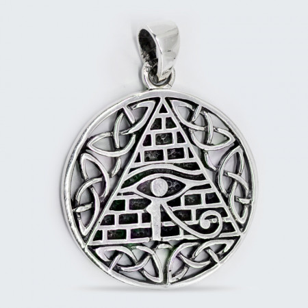 Pandantiv argint Unisex Eye of Horus Celtic Pyramid