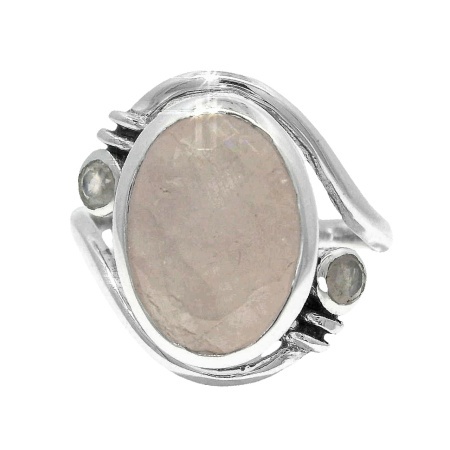 Inel Argint Quartz Roz Darjeeling