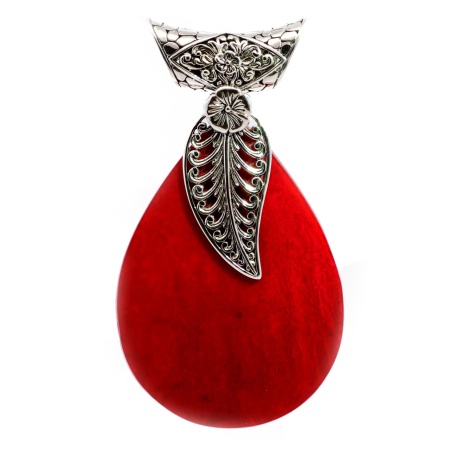 Pandantiv Argint Statement Realizat Manual Coral Chithkala
