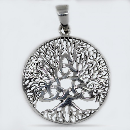 Pandantiv argint unisex Trinity Knot Tree of Life