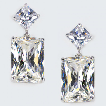 Cercei Argint Zirconia Josephine Alb Cald