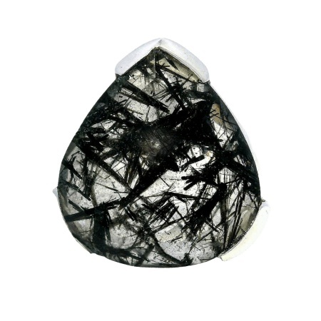 Inel Argint Quartz Rutilat Negru Durgapur