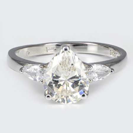 Inel Argint Zirconia Noele Alb Cald