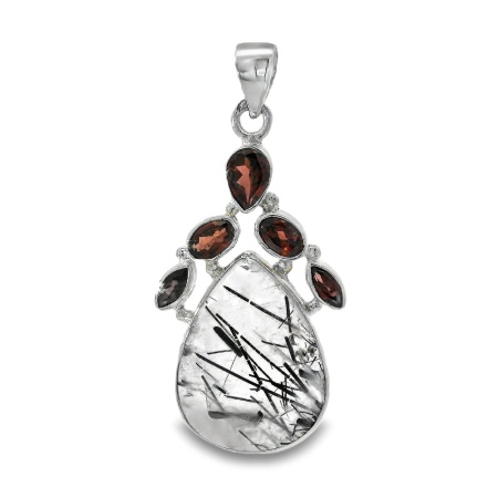 Pandantiv Argint Quartz Rutilat Fulki