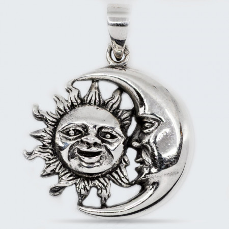 Pandantiv argint unisex Moon&Sun