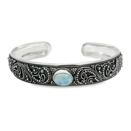 Bratara fixa Argint realizata manual Larimar Yuni
