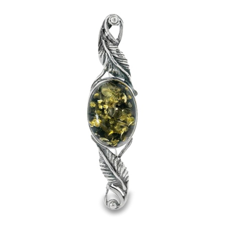 Brosa Argint Chihlimbar Zosia Green