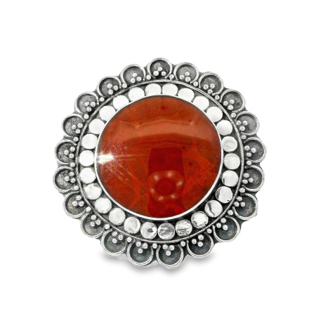 Inel Argint realizat manual Coral Intan