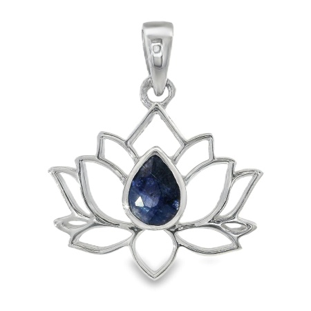 Pandantiv Argint Radacina de Safir Lotus