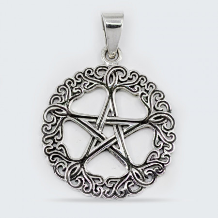 Pandantiv argint Unisex Interconnected Pentagram