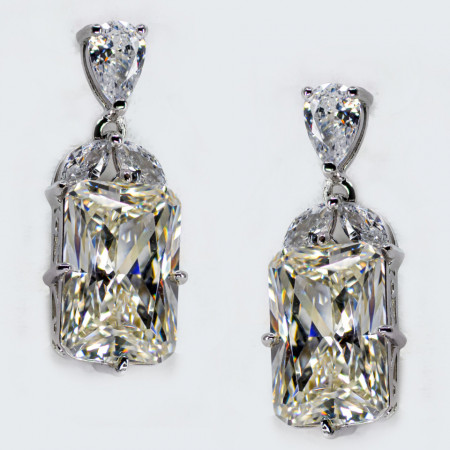 Cercei Argint Zirconia Cleo Alb Cald