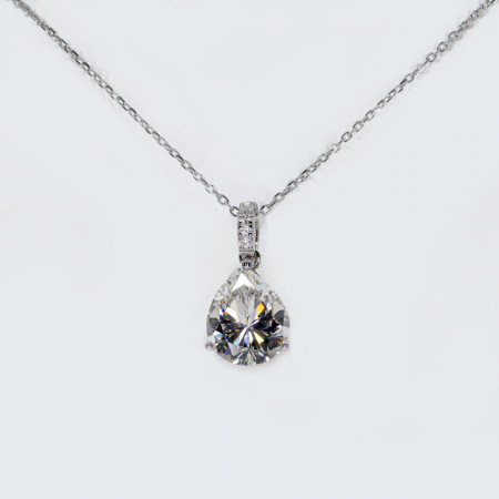 Colier Argint Zirconia Chloe Alb Cald