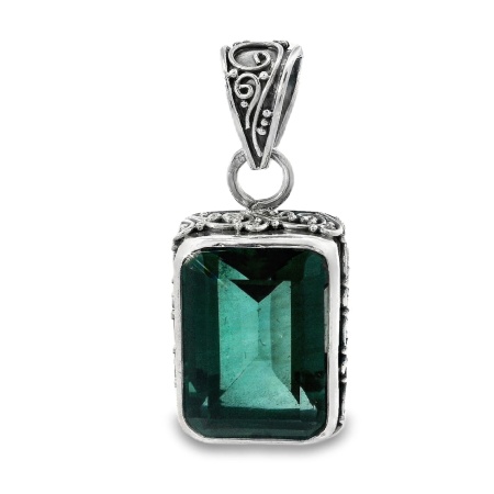 Pandantiv Argint Realizat Manual Quartz Verde Sandhy