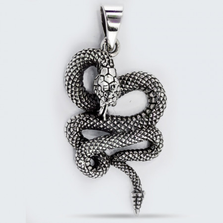 Pandantiv argint Unisex Attacking Snake