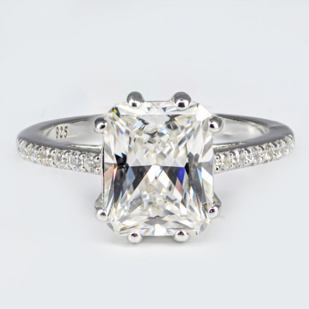 Inel Argint Zirconia Elodie Alb Cald