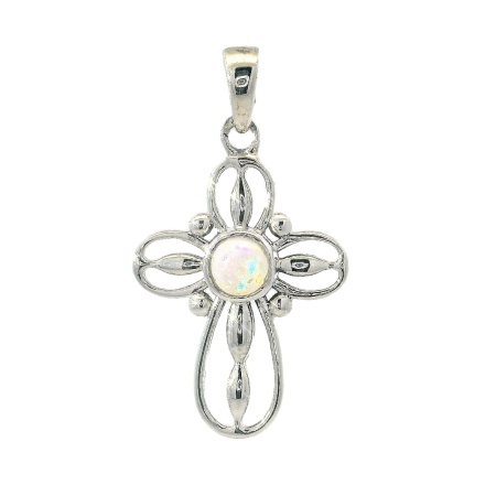 Pandantiv Argint Cruce Opal Australian Laina