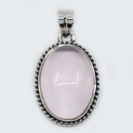 Pandantiv Argint Statement Quartz Roz Kaarunya