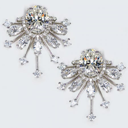 Cercei Argint Zirconia Clothilde Alb Cald