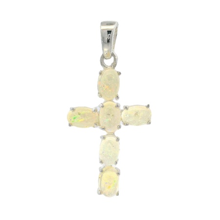 Pandantiv Argint Cruce Opal Australian Laghuvi