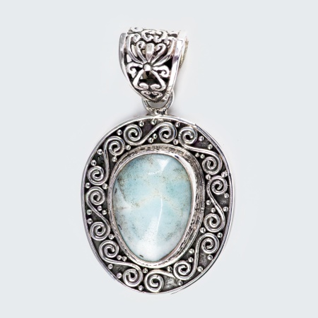 Pandantiv Argint realizat manual Larimar Diatiya