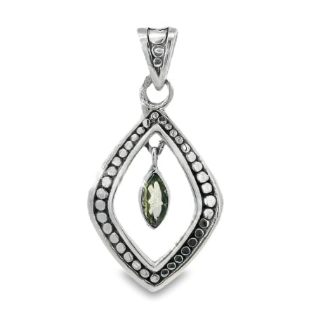 Pandantiv Argint Realizat Manual Peridot Hemashi
