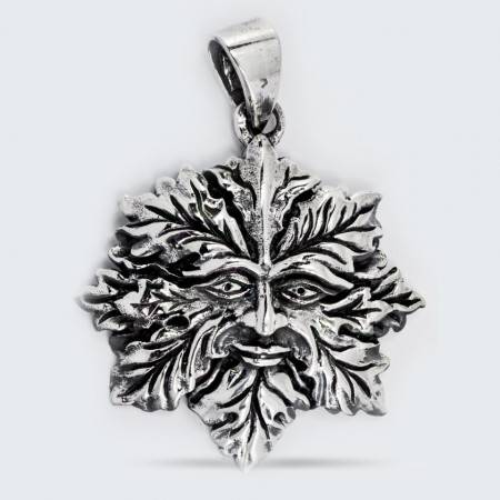 Pandantiv argint Unisex Leaf Face