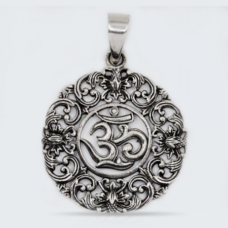 Pandantiv argint unisex Ohm Shanti