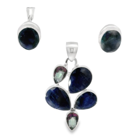 Set Argint Set Argint Radacina de Safir Neelam