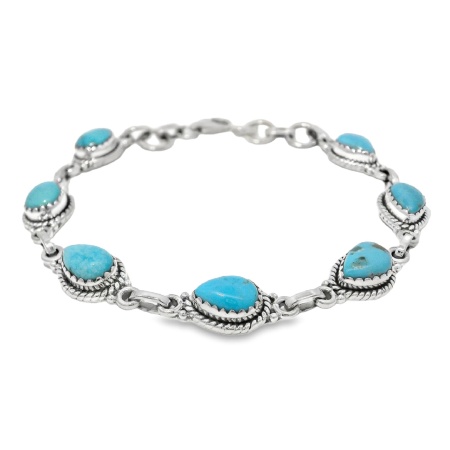 Bratara Argint Turquoise Devli
