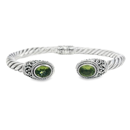 Bratara fixa Argint realizata manual Peridot Minah