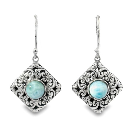 Cercei Argint realizati manual Larimar Chinmayi