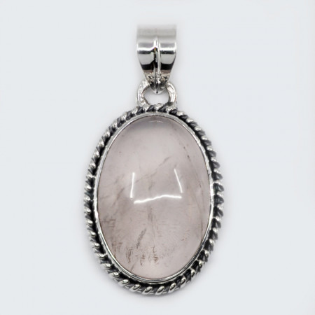 Pandantiv Argint Statement Quartz Roz Kaasni