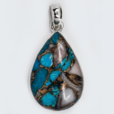 Pandantiv Argint Turquoise Oyster Gitashree