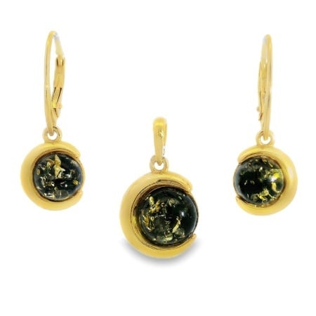 Set Argint suflat in Aur 585 Chihlimbar Tatjana Green