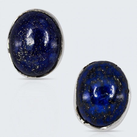 Cercei argint cu surub Kali Lapis Lazuli