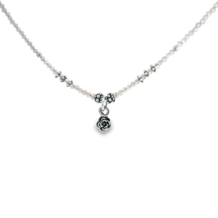 Colier Argint Quartz Roz Sanvi