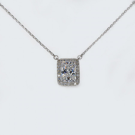 Colier Argint Zirconia Melanie Alb Cald