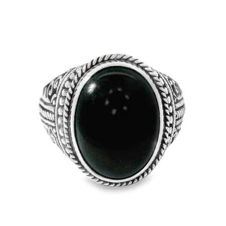 Inel Argint unisex realizat manual Onix Zakiyah