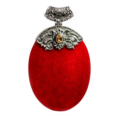 Pandantiv Argint Statement Realizat Manual Coral Eromi
