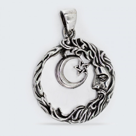 Pandantiv argint Unisex Dreaming Moon