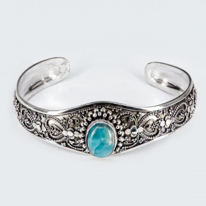 Bratara Argint Lucrata Manual Larimar Nita