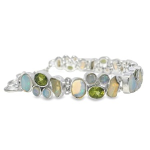 Bratara Argint Opal Etiopian si Peridot Varsha - Img 3