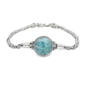 Bratara Argint realizata manual Larimar Kirana