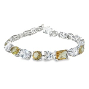 Bratara Argint Sultanit de laborator si Cubic Zirconia Luna