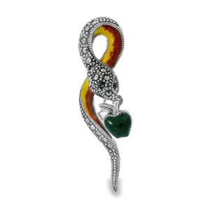 Brosa-Pandantiv Argint Marcasite Berdine
