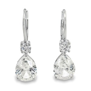 Cercei Argint cu sistem de inchidere arc leverback Cubic Zirconia Eleonore