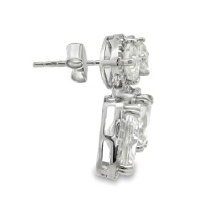 Cercei Argint cu sistem de inchidere cu surub Cubic Zirconia Zelie - Img 2
