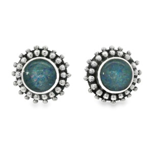 Cercei Argint cu surub realizati manual Opal Australian Dalisay