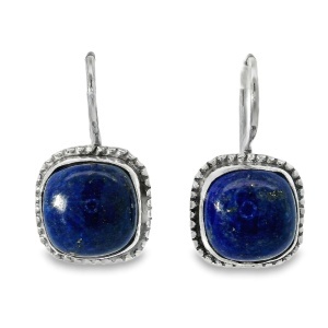Cercei Argint cu tortita clasica Lapis Lazuli Saanvi